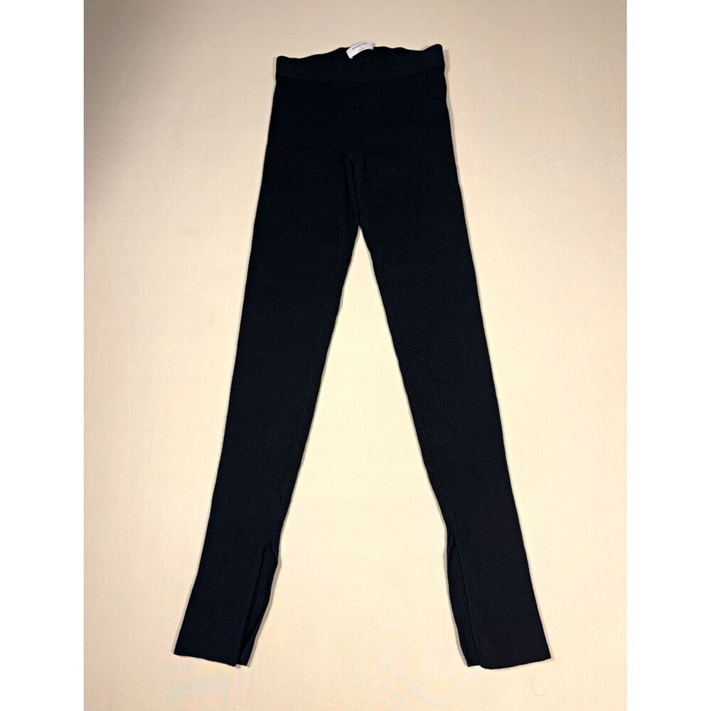 Babaton Sculpt Knit Ribbed Legging with Split Hem Women’s Size Small